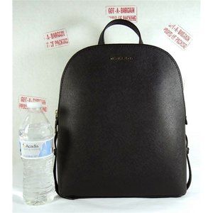 Michael Kors Cindy Black Saffiano Leather Large Backpack, School Bag